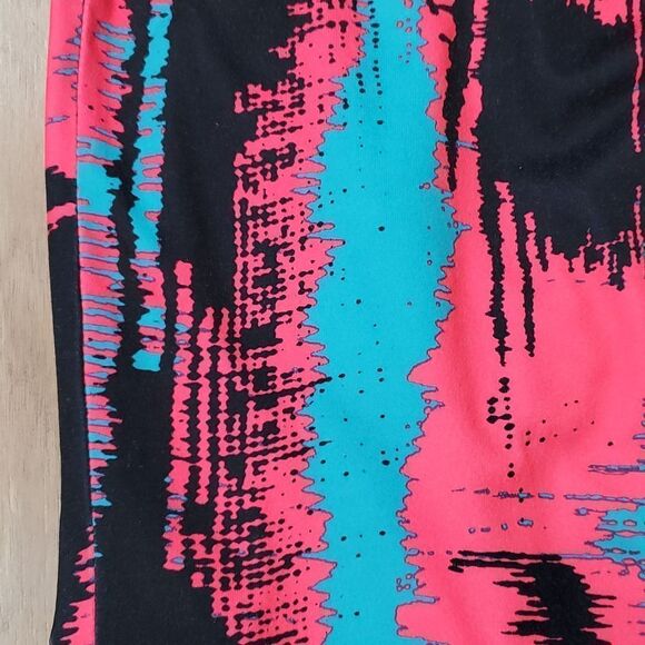 🔺️Fabletics Red, Black, & Turquoise Heatwave Slouch Fit Athletic Pants XLarge - Picture 8 of 10